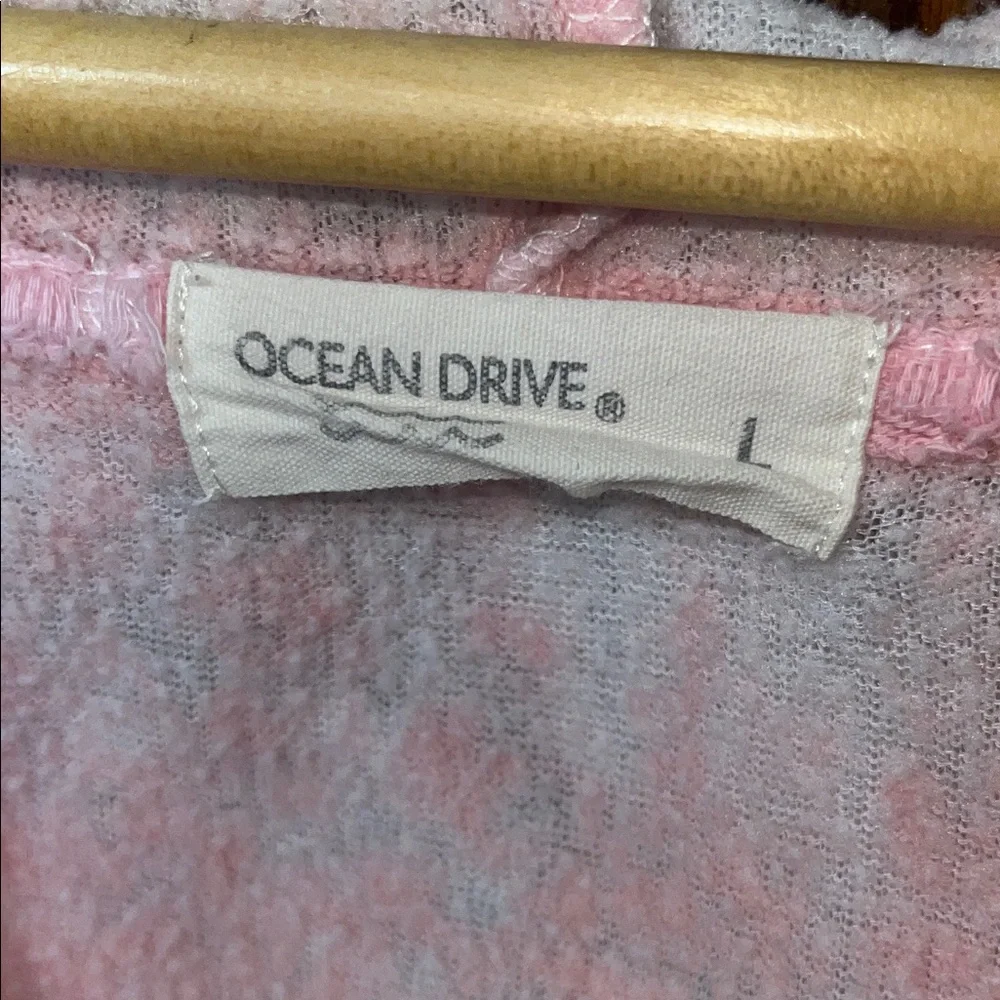 Ocean Drive Cape San Blas Florida Women's Pink Hoodie Sweatshirt Size Large